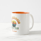 Seien Sie stärker als Ihre Ausreden Zweifarbige Tasse (VorderseiteRechts)