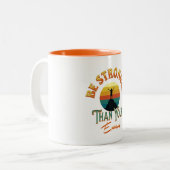 Seien Sie stärker als Ihre Ausreden Zweifarbige Tasse (Vorderseite Links)