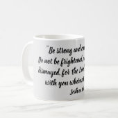 Seien Sie starker und mutiger Joshua-1:9 Kaffeetasse (Vorderseite Links)