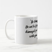 Seien Sie starker und mutiger Joshua-1:9 Kaffeetasse (Links)