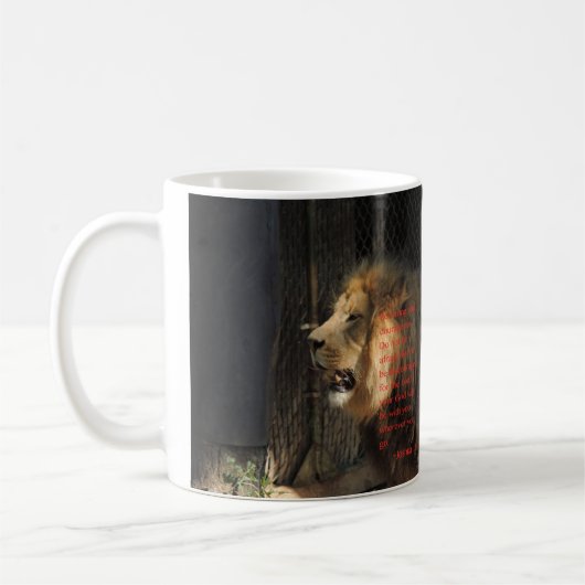 "Seien Sie starkes" Joshua-1:9 Kaffeetasse (Links)