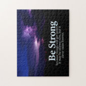 Seien Sie starkes lila Sturm-Wolken-motivierend Puzzle (Vertikal)