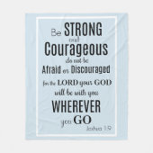 Seien Sie starkes u. mutiges (Joshua) Fleecedecke (Vorderseite)