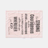 Seien Sie starkes u. mutiges (Joshua) Fleecedecke (Vorderseite (Horizontal))