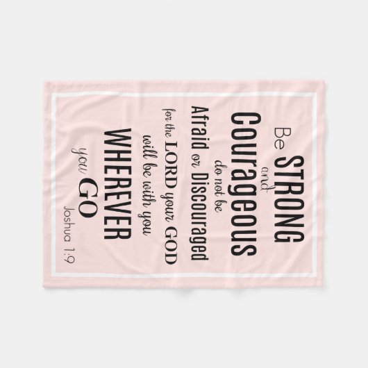 Seien Sie starkes u. mutiges (Joshua) Fleecedecke (Vorderseite (Horizontal))