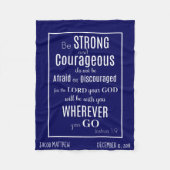 Seien Sie starkes u. mutiges (Joshua) Fleecedecke (Vorderseite)