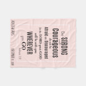 Seien Sie starkes u. mutiges (Joshua) Fleecedecke (Vorderseite (Horizontal))