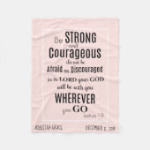 Seien Sie starkes u. mutiges (Joshua) Fleecedecke (Vorderseite)