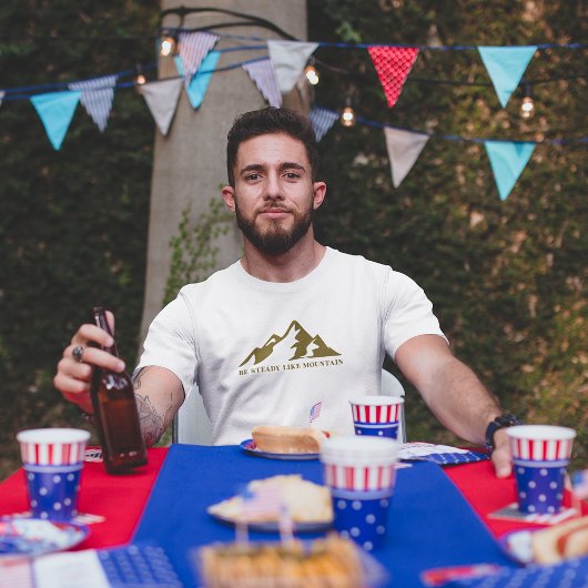 Seien Sie "Steady like Mountain Minimalist" T-Shirt