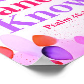 Seien Sie still und kennen Boho Christlich Teen Gi Poster (Ecke)