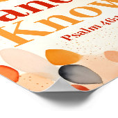 Seien Sie still und kennen Boho Christlich Wall Ar Poster (Ecke)