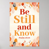 Seien Sie still und kennen Boho Christlich Wall Ar Poster (Vorne)