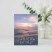 Seien Sie still und kennen Sie Bibel Verse Sunset Postkarte (Stehend Vorderseite)