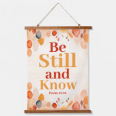 Seien Sie still und kennen Sie Boho Christlich Wal Wandteppich Mit Holzrahmen (Vorderseite)
