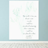 Seien Sie still und kennen Sie das Bibelverse des  Leinwanddruck (Insitu (Holzboden))