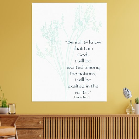 Seien Sie still und kennen Sie das Bibelverse des  Leinwanddruck (Insitu (Wohnzimmer))