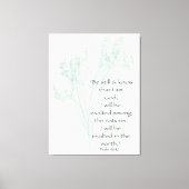 Seien Sie still und kennen Sie das Bibelverse des  Leinwanddruck (Vorderseite)