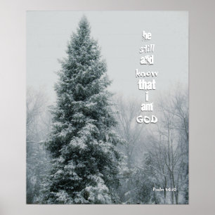 Seien Sie still und kennen Sie das Christliche Pos Poster