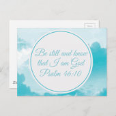 Seien Sie still und kennen Sie das schöne Christli Postkarte (Vorne/Hinten)