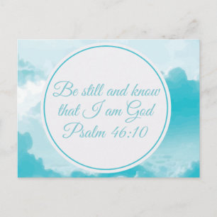 Seien Sie still und kennen Sie das schöne Christli Postkarte