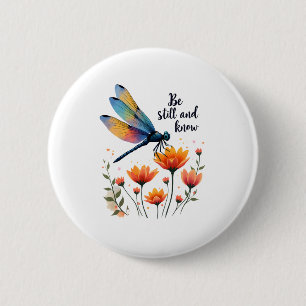 Seien Sie still und kennen Sie den Christlichen So Button