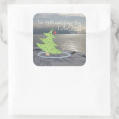 Seien Sie still und kennen Sie die Bibel Verse Got Quadratischer Aufkleber (Tasche)