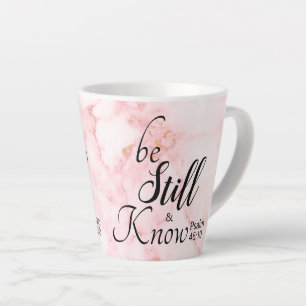 Seien Sie still und kennen Sie die Bibelverse 46:1 Milchtasse