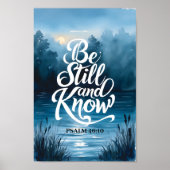 Seien Sie still und kennen Sie die Christliche Wal Poster (Vorne)
