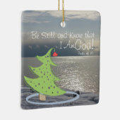 Seien Sie still und kennen Sie Gott Personalisiert Keramikornament (Rechts)