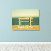 Seien Sie still und kennen Sie inspirierendes Zita Leinwanddruck (Insitu (Holzboden))