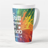 Seien Sie still und kennen Sie Psalmen 46-10 Milchtasse (Rechte Ecke)