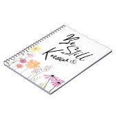 Seien Sie still und wissen - Christliche Notizbüch Notizblock (Linke Seite)