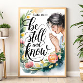 Seien Sie still und wissen - Christliche Wall Art Poster