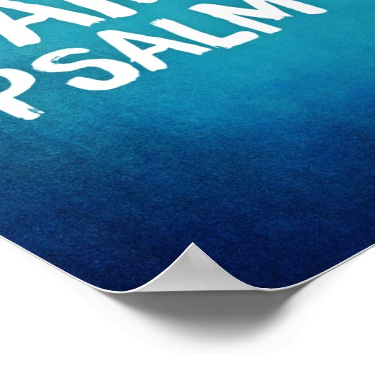 Seien Sie still und wissen, dass ich Gott Bible Ve Poster (Ecke)