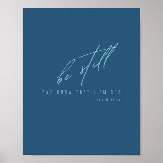 Seien Sie still und wissen, dass ich Gott bin. Pos Poster (Vorne)