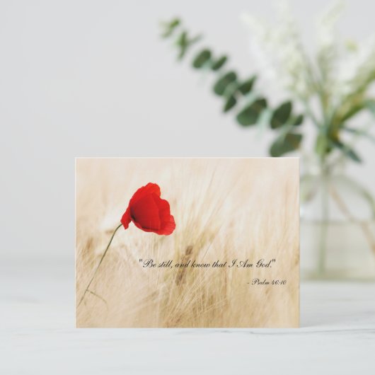Seien Sie still und wissen, dass ich Gott bin Post Postkarte (Stehend Vorderseite)