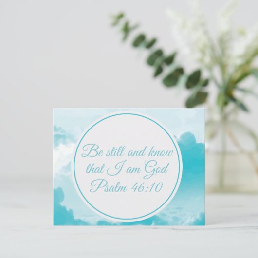 Seien Sie still und wissen, dass ich Gott Schöne P Karte (Stehend Vorderseite)