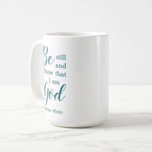 Seien Sie still und wissen | Geschenk für personal Kaffeetasse (Vorderseite Links)