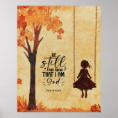 Seien Sie still und wissen ich bin Gott Bible Vers Poster (Vorne)