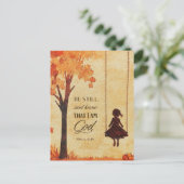 Seien Sie still und wissen ich bin Gott Bible Vers Postkarte (Stehend Vorderseite)