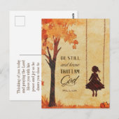Seien Sie still und wissen ich bin Gott Bible Vers Postkarte (Vorne/Hinten)