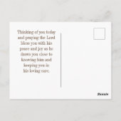 Seien Sie still und wissen ich bin Gott Bible Vers Postkarte (Rückseite)