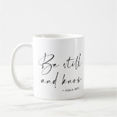 Seien Sie still und wissen Kaffeetasse (Links)