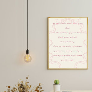 Seien Sie still und wissen Poster