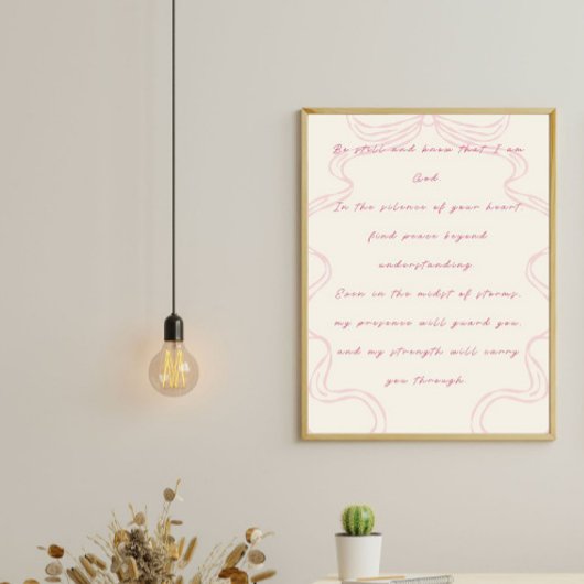 Seien Sie still und wissen Poster