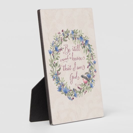 Seien Sie still und wissen - Psalm 46:10 Fotoplatte (Seite)