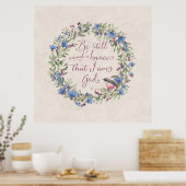 Seien Sie still und wissen - Psalm 46:10 Poster (Küche)