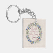 Seien Sie still und wissen - Psalm 46:10 Schlüsselanhänger (Vorderseite links)