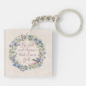 Seien Sie still und wissen - Psalm 46:10 Schlüsselanhänger (Rückseite)