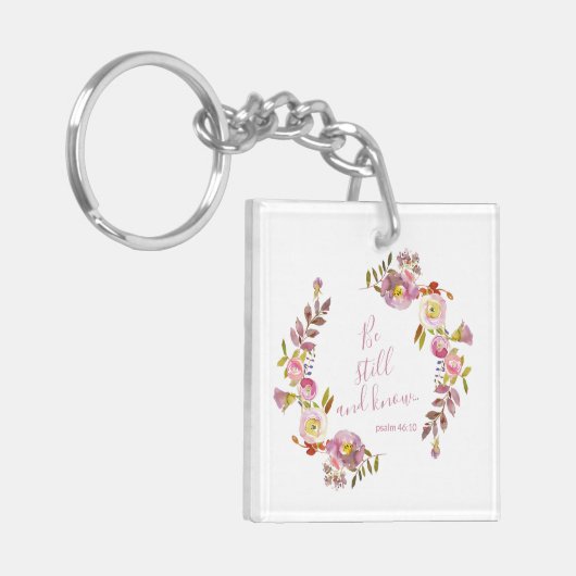 Seien Sie still und wissen Schlüsselanhänger (Vorderseite links)